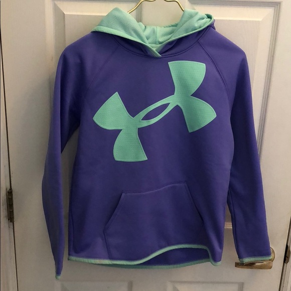 purple and green hoodie